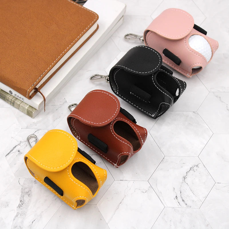 Waterproof Magnetic Golf Ball Pouch Portable Golf Ball Holder With Keychain Multi-color Mini Golf Accessory for Men Golfers