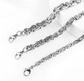 Waterproof Rustproof 316L Stainless Steel Dragon Bone Braided Bracelet Fashionable Hip-Hop Trendy Accessory Bracelet MegaBDM