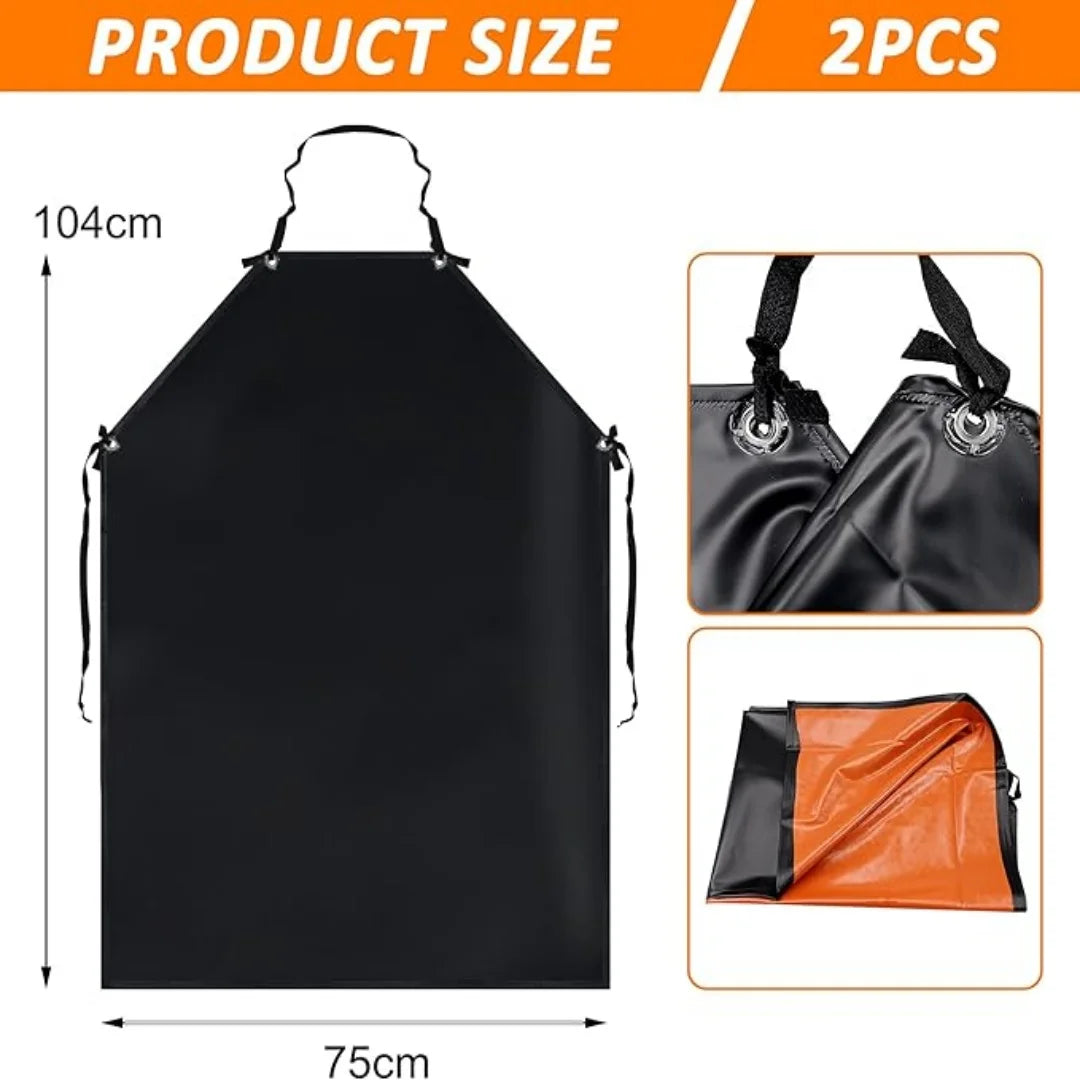 Hot Sale Custom Adult Size Long PVC Bib Apron Adjustable Waterproof & Oil-Resistant Durable Kitchen Cleaning Apron
