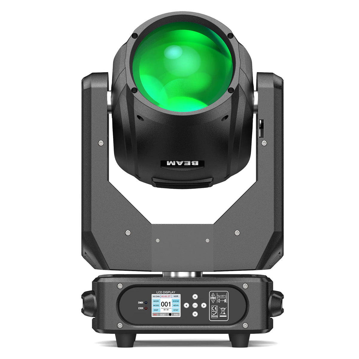 U`King 280W 10R Moving Head Light 17Gobos 14Colors 2Prism Rainbow Effect Beam DMX Moving Head Stage Light for Bar Disco Wedding MegaBDM