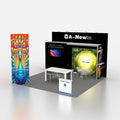 A-NEW AN-6*6 Portable 20x20 Trade Show Display Booth Easy Setup Tension Fabric Custom Modular Booth System Durable Air Flight