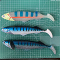 26cm/415g 33cm/560g Shad Bottom Baits PVC Soft Plastic Fishing Lure for Northern Pike for River & Lake Position Without Hooks