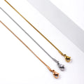 Venice Box Chain Stainless Steel Waterproof Gold Silver Color Women Lock Chain Fashion Pendant Necklace MegaBDM