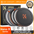 K&F CONCEPT 49-82mm Camera Magnetic Filter UV/CPL/ND/Black-Mist1/4/Ring/Cap Lenses Filter Set with 28 Layer Coated Nano-X Series