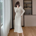 Fall Elegant 2 Piece Set for Women Top And Lace Dress Set Clothing Wholesale