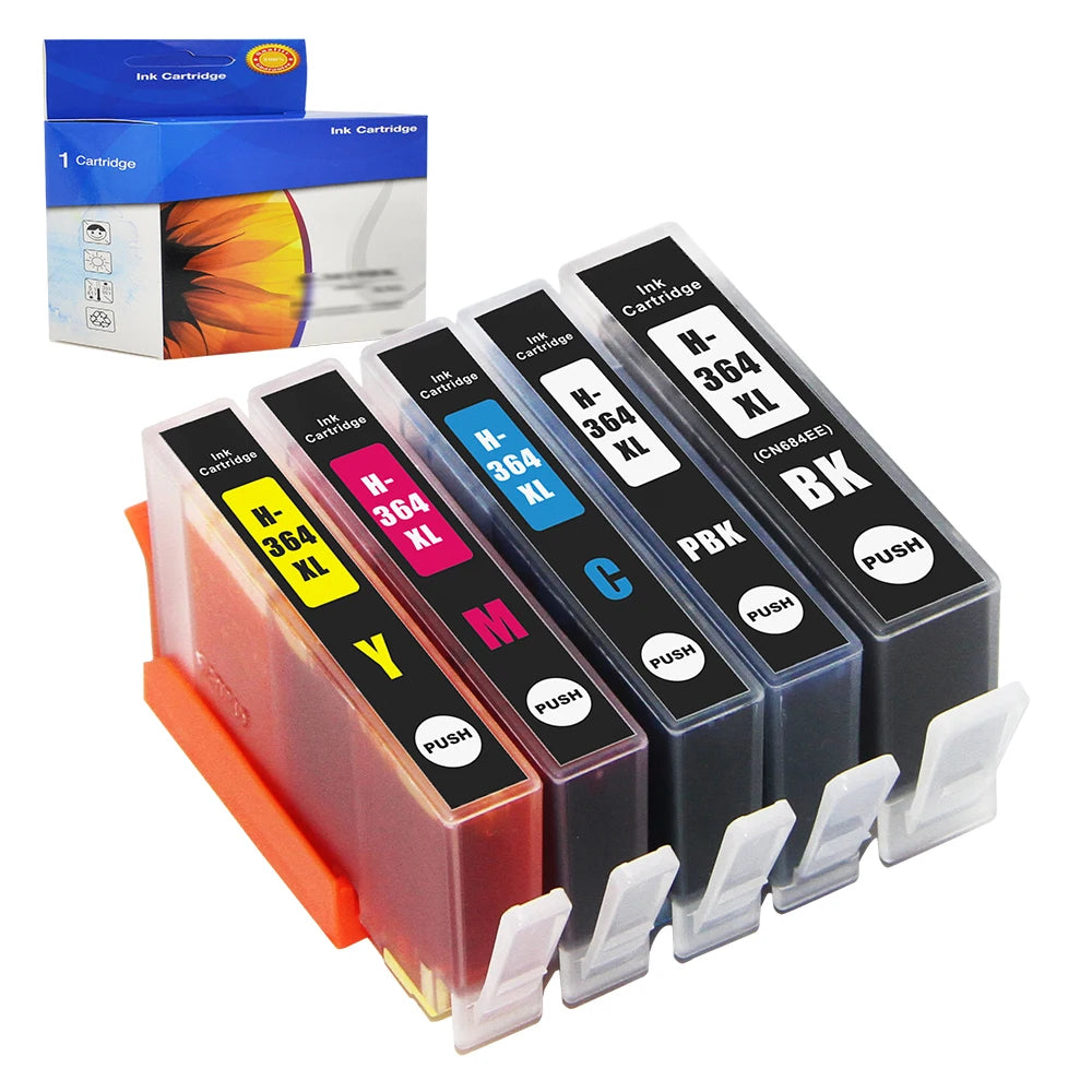 Tatrix 364 364XLink Cartridge Premium Compatible Color Printer Ink Cartridge for HP Photosmart 7520. 364XL Ink Cartridge