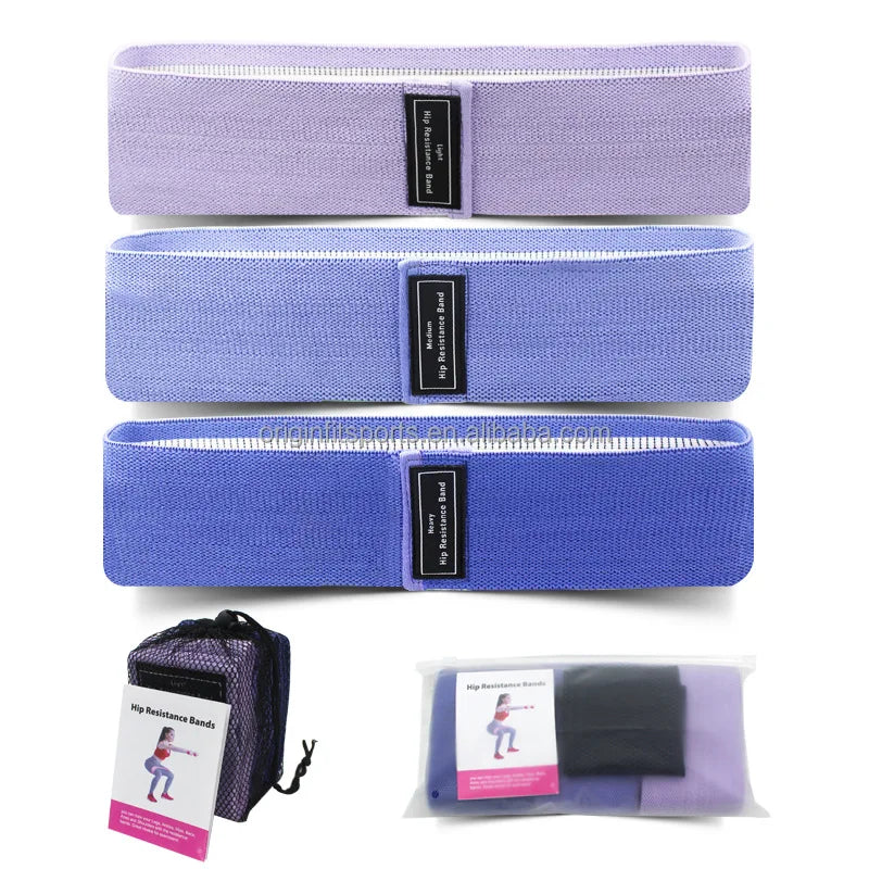 Chinese Supplier Custom logo Oem/odm Body Fitness High Quality Hip Circle Fabric Resistance Bands Set of 3