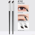 2-Piece Synthetic Hair Makeup Brush Set Black Handle High Comfort Soft Smooth Eye Oblique Eyeliner Eyebrow Pencil Brush Kit MegaBDM