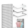 Iron Metal Grid Panel Hanging Clothes Display with Slatwall Hook for Shop Window Display