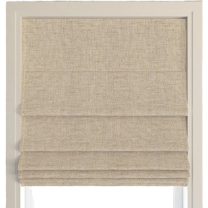 Smart Vertical Roman Roller Blinds Skylight Blackout Built-in Electric Eco-Friendly Polyester Installation Plain Operated Via