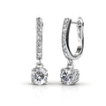 Fashion Hoop Earrings Embellished with Swarovski Crystals Silver 925 Jewelry  Daisini Hypoallergenic Woman Accessory
