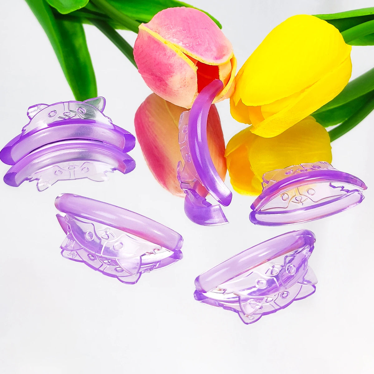 Oem Glueless Eye Lash Lift Pads Self-adhesive Super Soft Lash Lifting Rod Reusable C Curl 5 Sizes Lash Lift Silicone shields MegaBDM