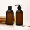 Chinese Factory Customizes 28/410 Empty Round PET Plastic Pump Bottles 300ml 500ml Dark Black Matte Bottle with Flip Cap