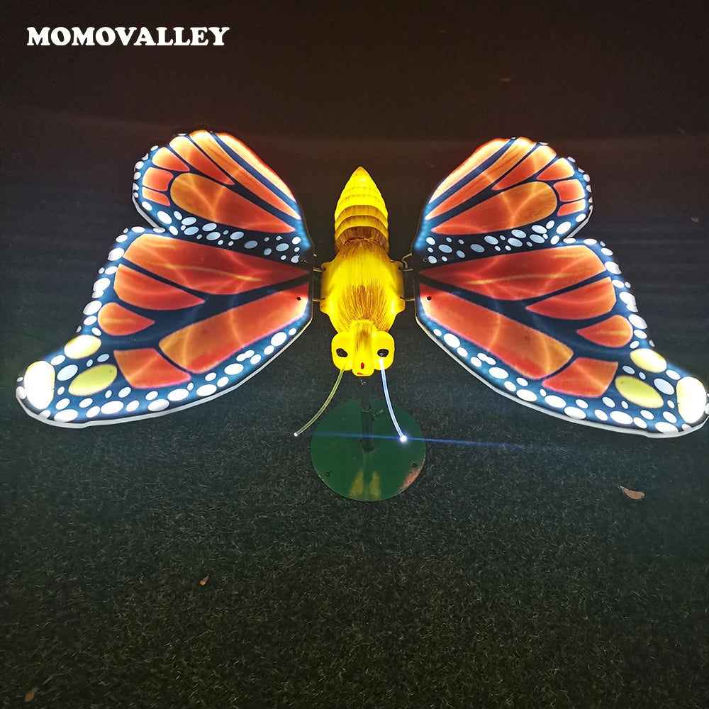 Garden 3d led butterfly fairy street christmas outdoor decorative lighting artificial insects moving motion butterfly lamp