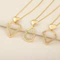 18K Gold Plated Zircon Pendant Necklace Fashion Copper Jewelry for Women Statement Necklace Pendant Minimalist Geometric Chain