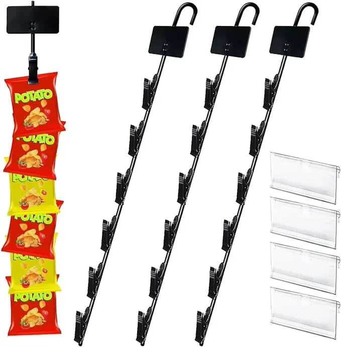 Display Merchandising Metal or Plastic Hanging Clips Strips
