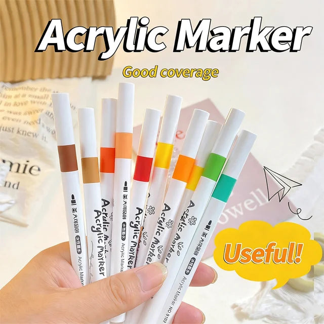 48/36/12/72color Multi-layerable Non-bleed-through Suitable Acrylic Markers for Children and Students