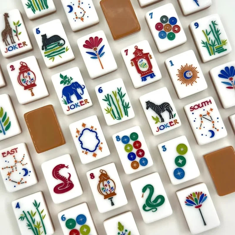 Modern Style Zebra Panda Brand American Mahjong Tiles Custom-made 4-layer 160 Pieces Luxurious Acrylic Durable Eco-Friendly MegaBDM