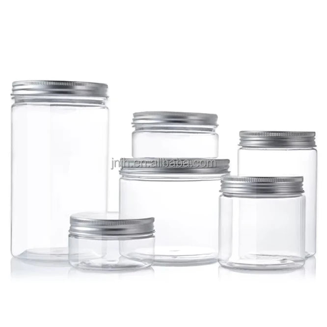 Plastic Container Jar / Empty Round Clear Plastic Container Jar
