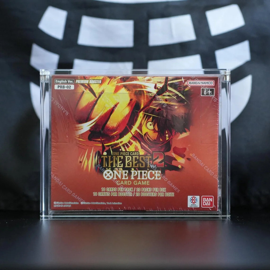 One Piece Booster Box PRB-01 PRB-02 Display Custom UV Protector Acrylic Case Detachable for Magnetic Lids Modern