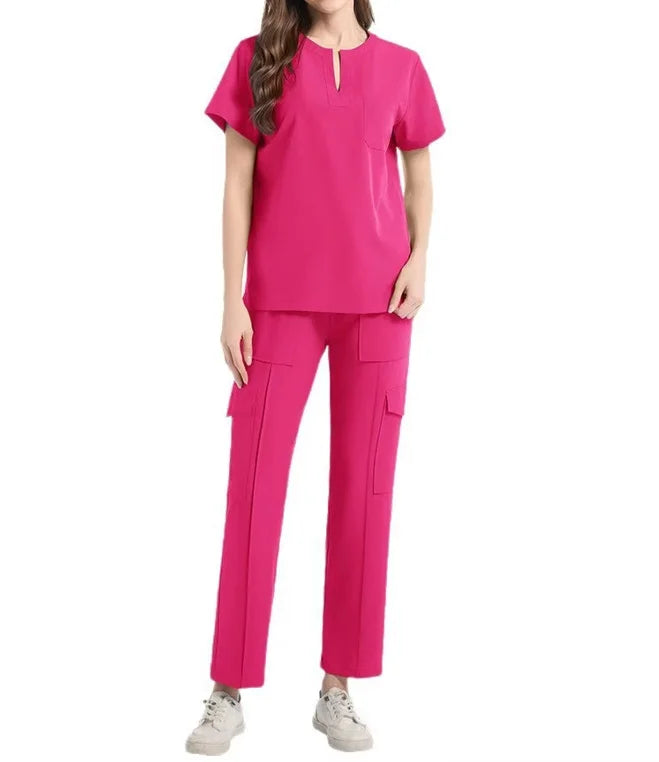 Stretchy Scrubs Women's Jogger Scrub Set in Regular and Jogger Scrubs with Tuck-In Top Medical Uniform Unisex