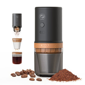 Portable Aluminum Stainless Steel Burr Coffee Bean Grinder Battery USB-C Rechargeable Automatic Fine Coarse Household Travel Car