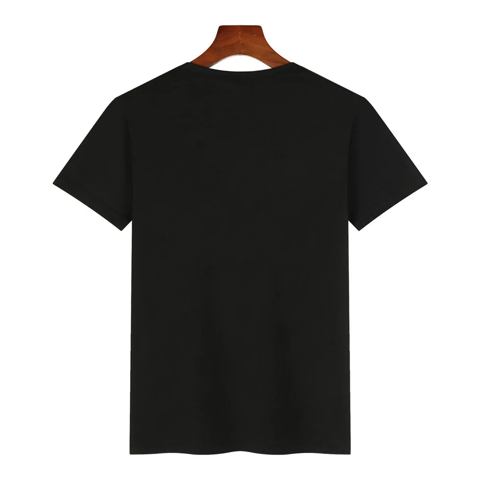 Bangladesh China Factory Price Custom Logo Embroidery Summer Breathable 32count 180g CVC Solid Color Casual Short Sleeve t Shirt