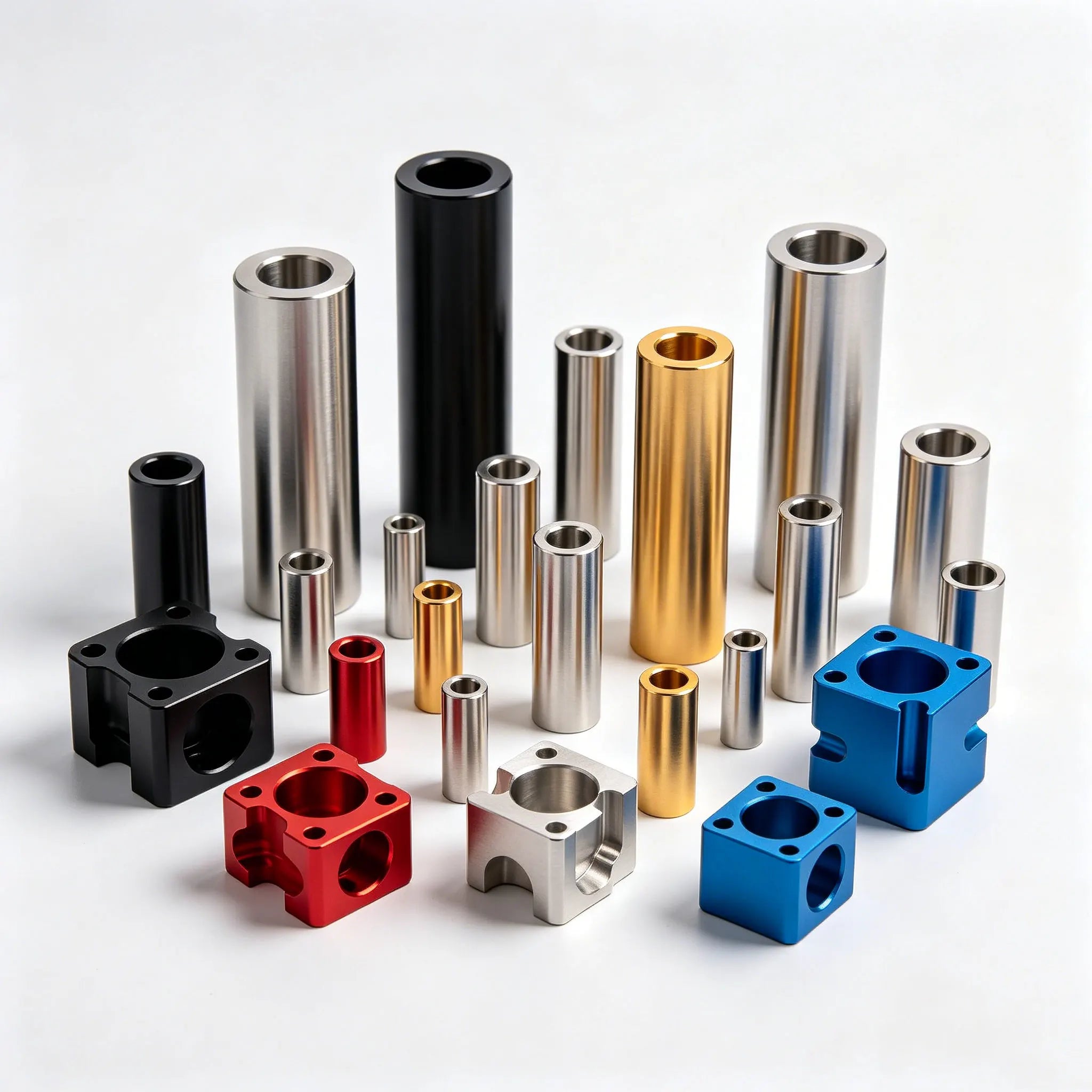 ROOVO CNC Aluminum Parts with Sandblasting and Anodizing Custom CNC Machining Metal Parts Customized Parts