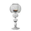 European Retro Glass Candle Holder Transparent Umbrella Twisted Romantic Candlelight Candle Holder