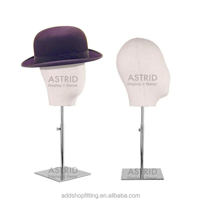 Astrid Stainless Steel Window Mannequin Head Hat Display Stand for Shop