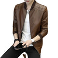 OEM Customized Logo Design style casual autumn men's slim fit casual men's jackets leather jackets