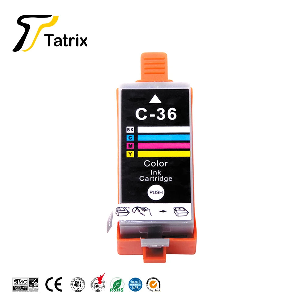 30 Pieces/box Tatrix Canon cli 36 CLI-36 Compatible ink Cartridges for PIXMA IP100 IP110 IP100B MegaBDM