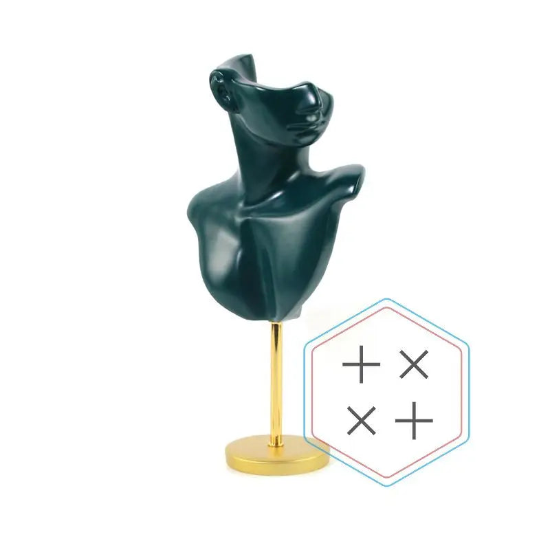 Metal Resin Luxury Modern Portable Mannequin Jewelry Display Stand for Necklace