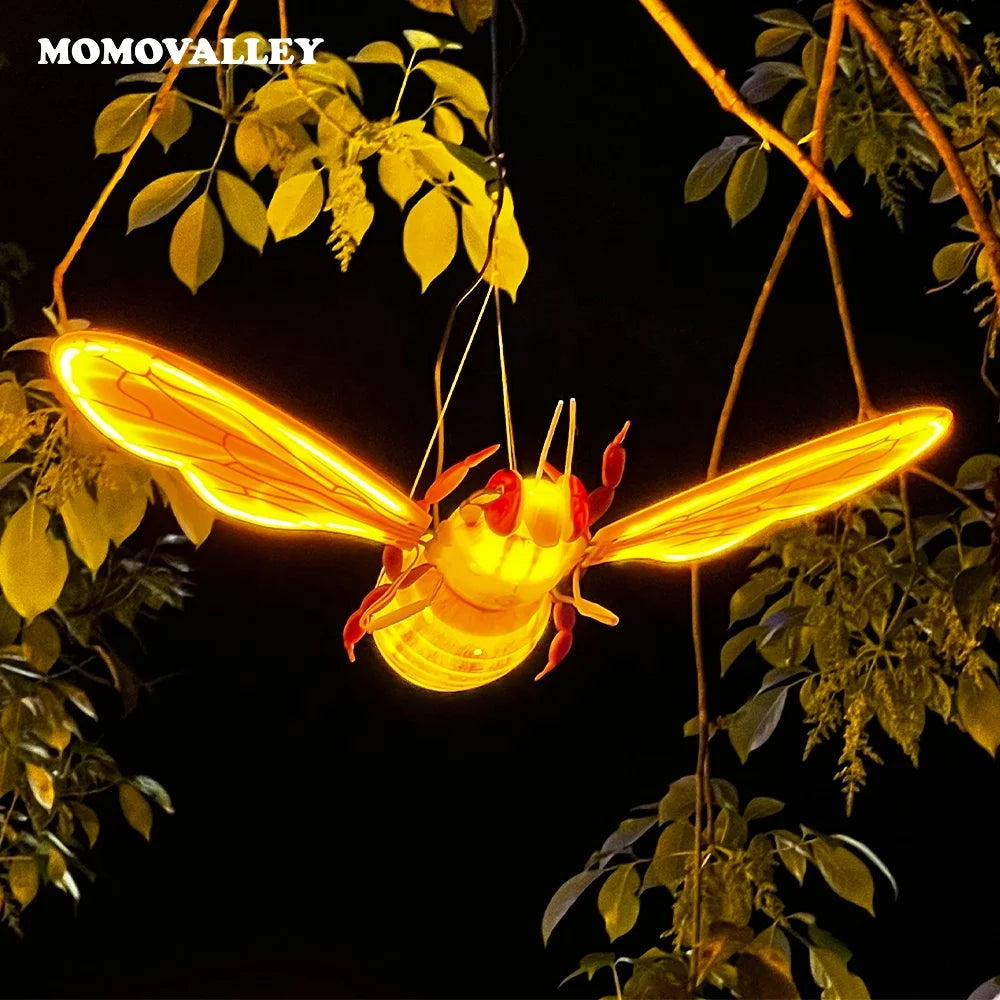 Best Seller New Christmas Decorations Garden Landscaping Led Moving Bee Lights Patio Decor Outdoor