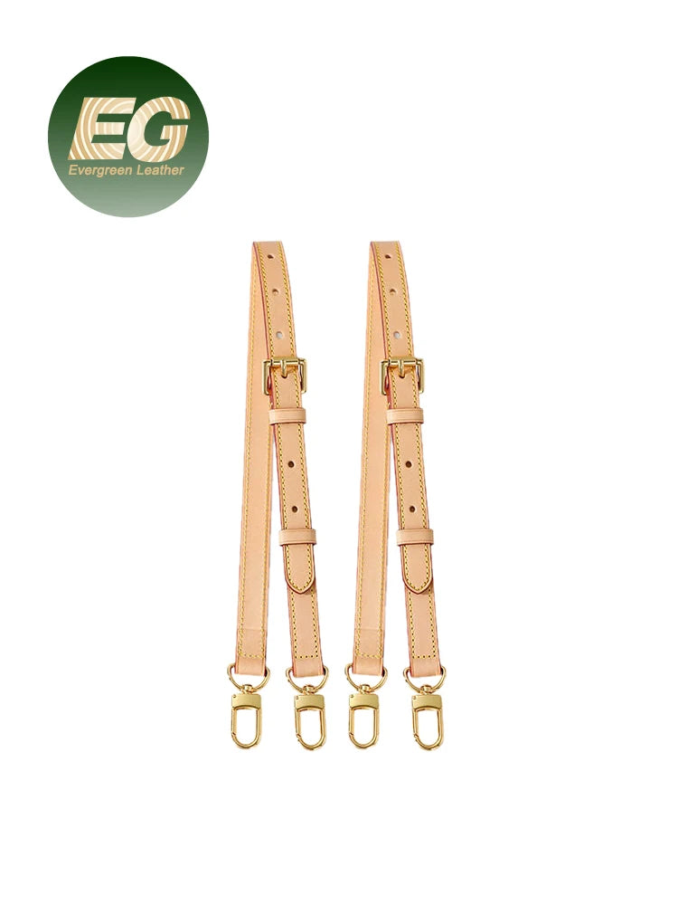Lst515 Women's Bag Replacement Straps Genuine Accordion Connector Carrying Handbag Genuine Vachetta Leather Shoulder Strap