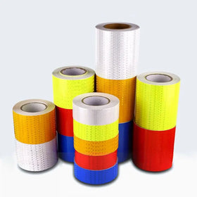 High Visibility PET/PVC Prismatic Reflective Crystal Lattice Striped Arrow Checkered Honeycomb Waterproof Multi-Color
