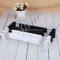 28 CM Custom logo Shop Plastic Clip Trouser Pants Hanger