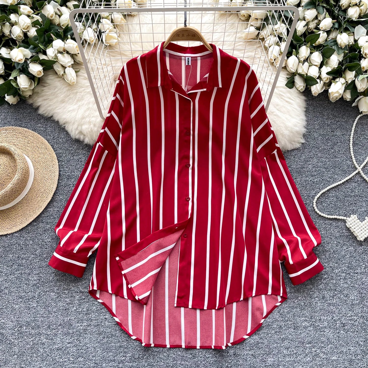 Autumn Full Sleeve Casual Blouses Women Striped Shirts Ladies Casual Tops Clothes Women Wholesale