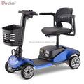 350W Seniors Scooter 4 Wheel Power Mobility Scooter Handicap Foldable Lightweight Mobility Electric Scooter for Elderly Foldable