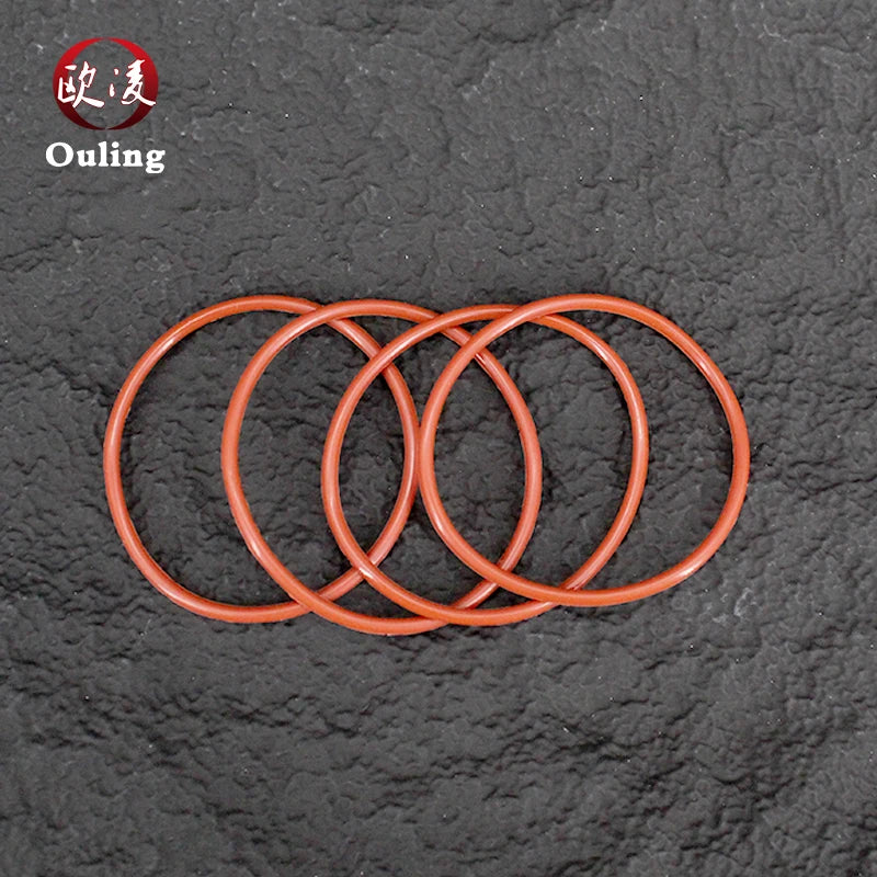 Silicone O Ring Seals Thickness CS2mm OD75/80/85/90/95/100mm Red Washer VMQ O Rings in Stock
