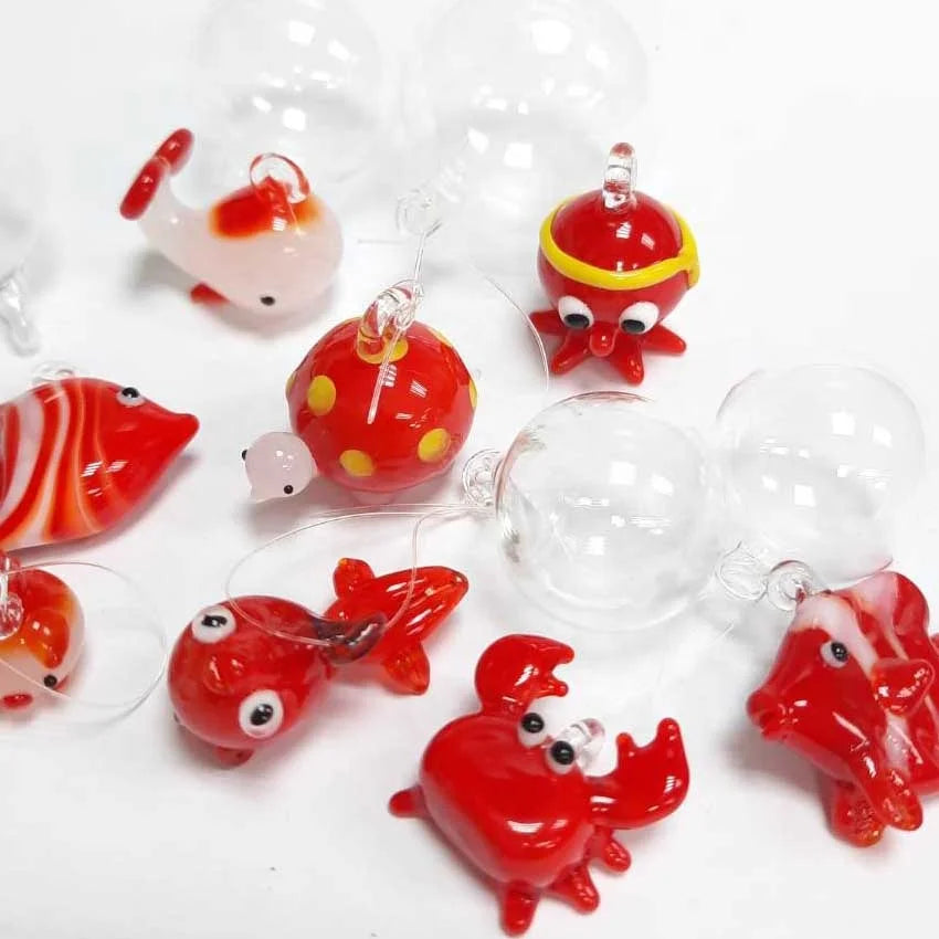 Customization Miniature Hand Blown Handicraft Lampwork Glass Animal Figurine European Folk Art Home Decoration