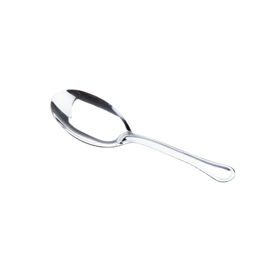 Italian Stainless Steel Eco-Friendly Dishwasher Safe Kitchen Utensils Short Handle Serving Spoon Rice Potatoes Pasta Plates Made