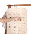 80 Dual-Sided Zippered Pockets Dustproof Space-Saving Modern Jewelry Storage Bag for Holding Earrings