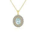 Natural Sky Blue Topaz 925 Sterling Silver Luxury Vintage Pendant Necklace Fine Jewelry for Women 2022 Destiny Jewellery