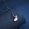MOP Shell Silver Necklace with Cubic Zirconia Mother of Pearl for Girls Cross Chain