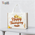Topjlh Cotton Linen Tote Shopping Bag Reusable Custom Printing Soft Texture Ideal for Grocery Beach Daily Errands