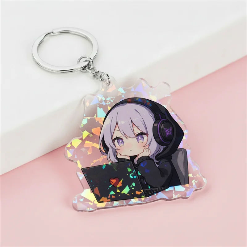 Acrylic Epoxy Resin Keychain Custom Animated Cartoon Children's Keychain