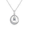 Ideal Round Brilliant Cut Moissanite Diamond 925 Sterling Silver Crescent Moon Pendant Fine Necklace Jewelry Destiny Jewellery