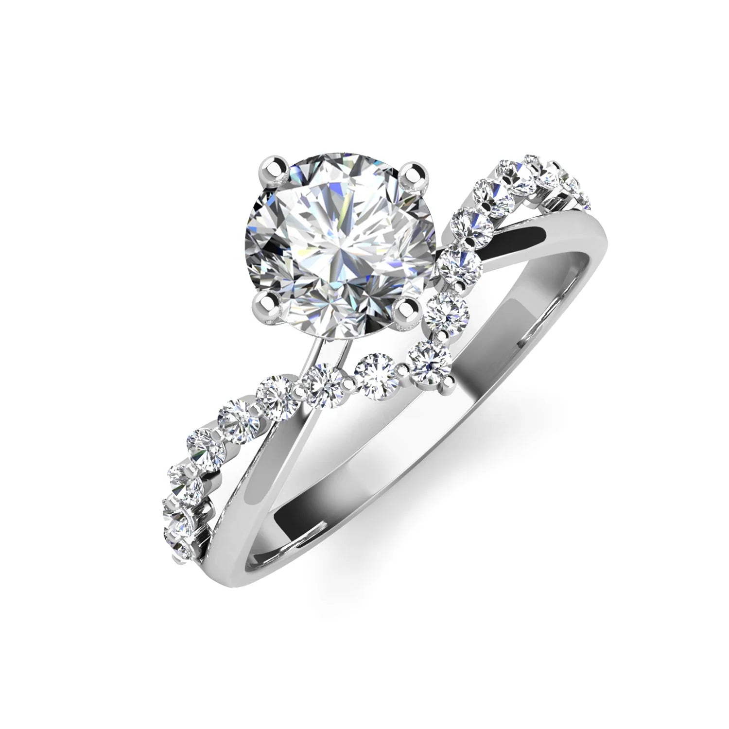 Brilliant 2ct / 1ct  Bague Lab Diamond 925 Silver V Shape Moissanite Engagement Ring for Women Jewelry Destiny Jewellery
