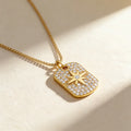QIKU Trendy Product Star Pattern Pendant Women Necklace Copper Micro Pave Zircon Jewelry Accessories Gift Wholesale Dropshipping